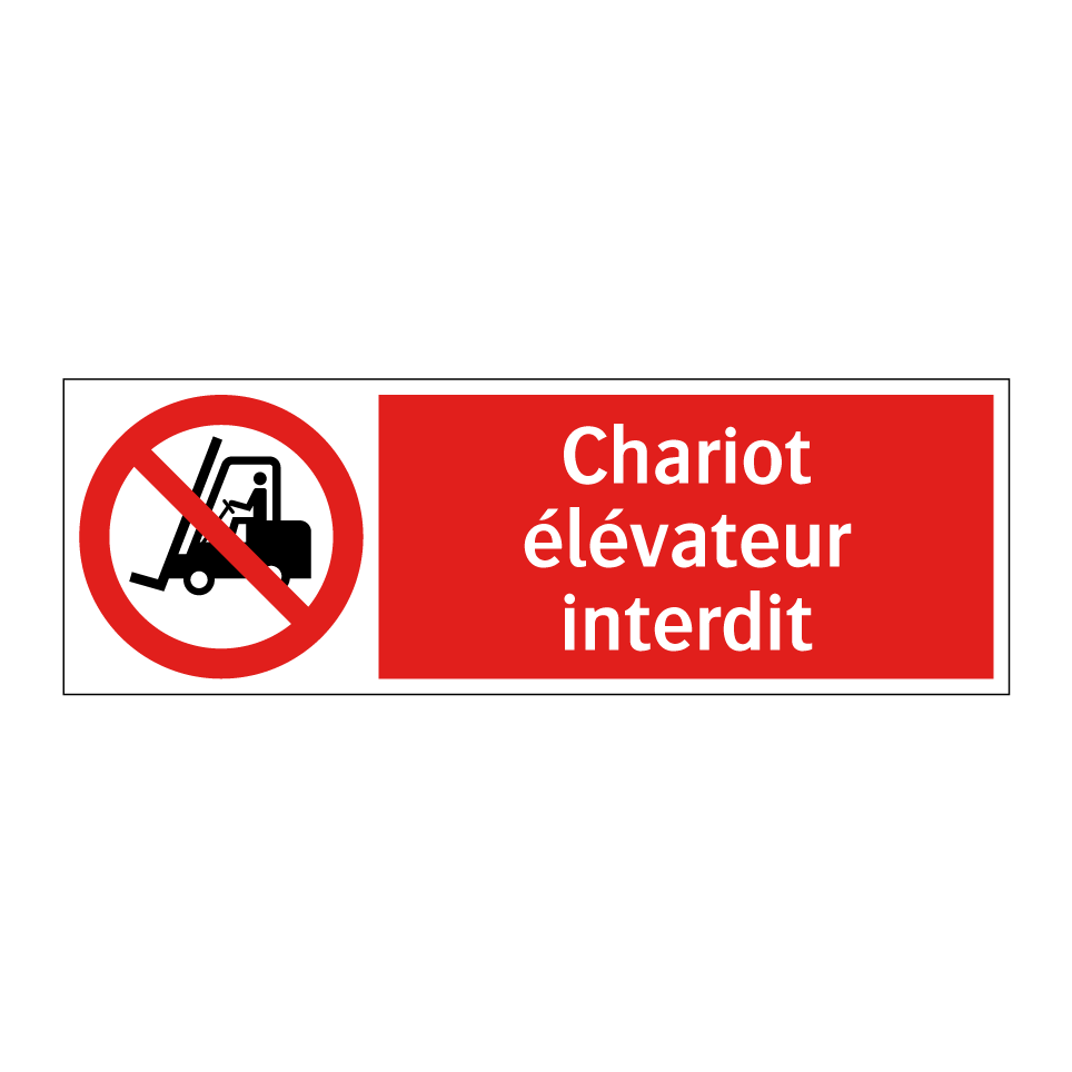 Chariot élévateur interdit