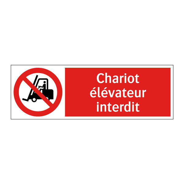 Chariot élévateur interdit