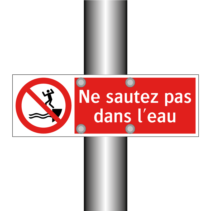 Ne sautez pas dans l'eau