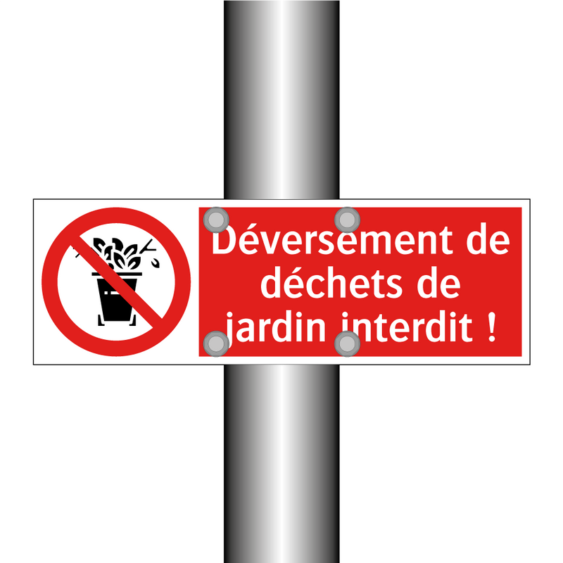 Déversement de déchets de jardin interdit !