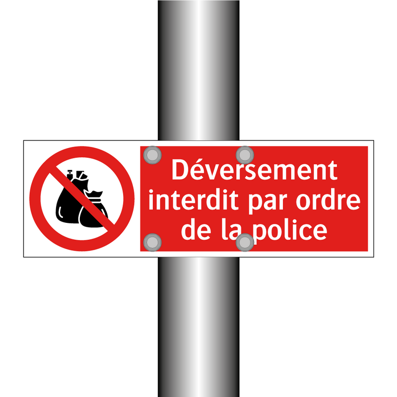 Déversement interdit par ordre de la police