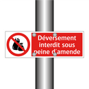 Déversement interdit sous peine d'amende