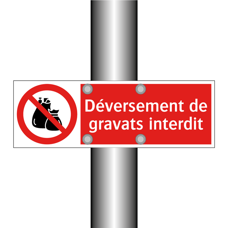 Déversement de gravats interdit
