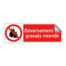Déversement de gravats interdit