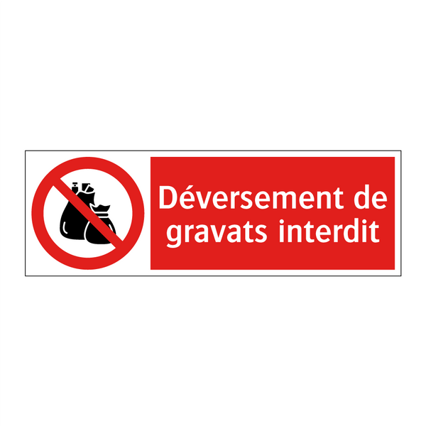 Déversement de gravats interdit