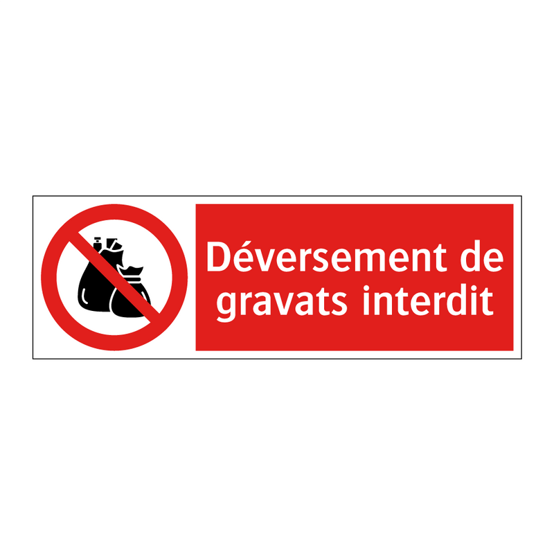 Déversement de gravats interdit