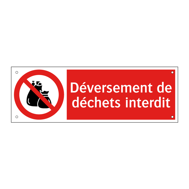 Déversement de déchets interdit