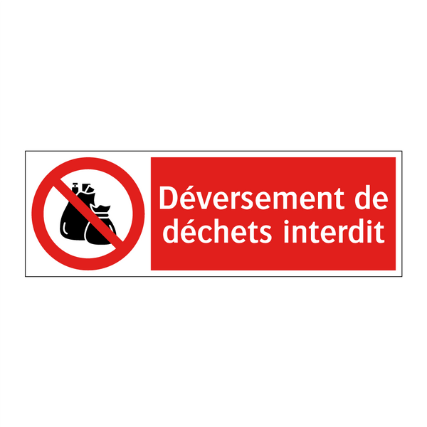 Déversement de déchets interdit