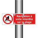 Navigation à voile interdite sur la plage
