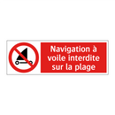 Navigation à voile interdite sur la plage