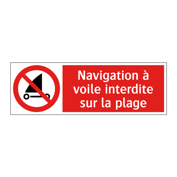 Navigation à voile interdite sur la plage