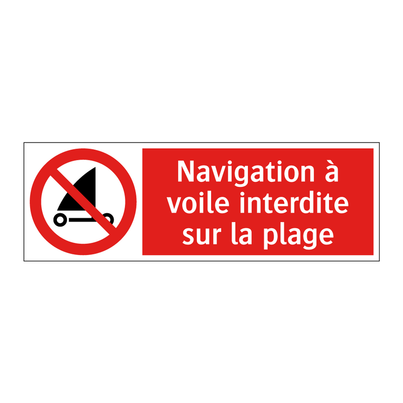 Navigation à voile interdite sur la plage