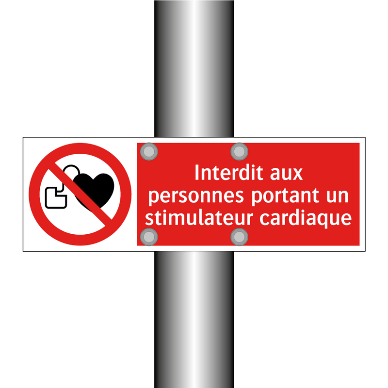 Interdit aux personnes portant un stimulateur cardiaque