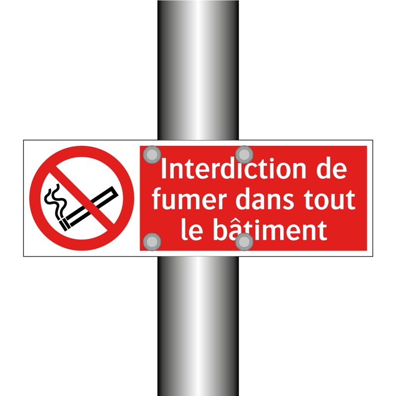 Interdiction de fumer dans tout le bâtiment