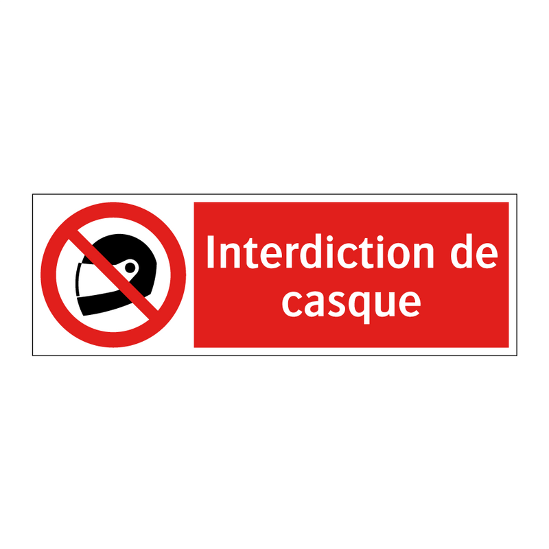 Interdiction de casque