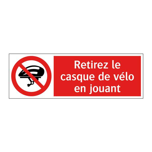 Retirez le casque de vélo en jouant