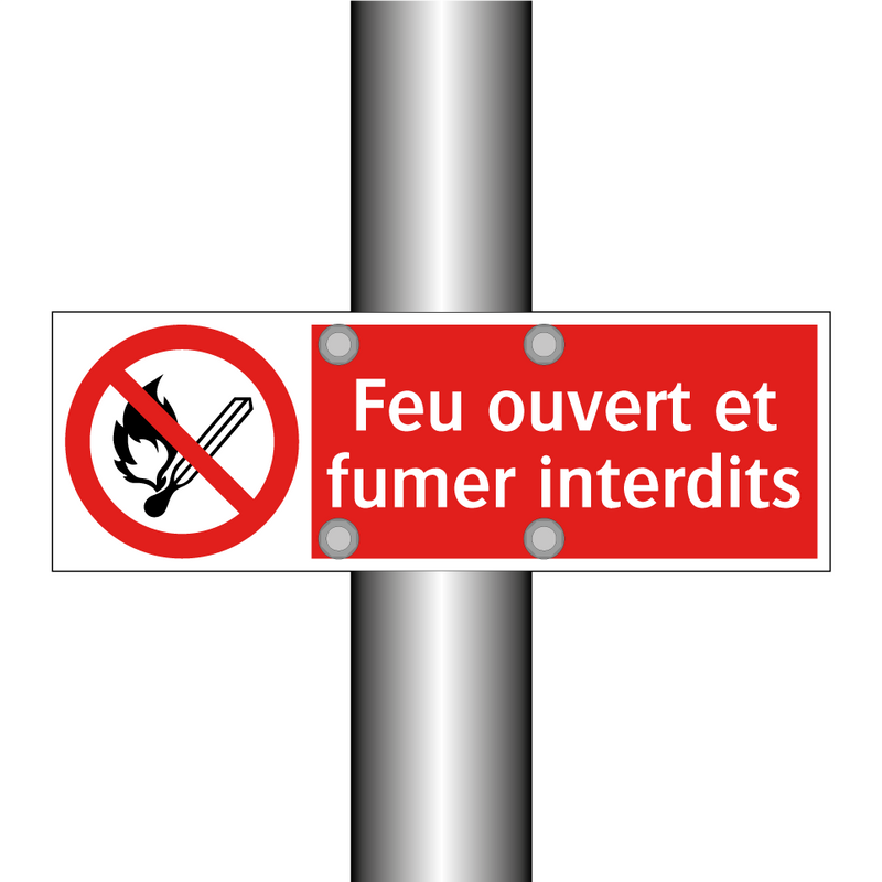 Feu ouvert et fumer interdits