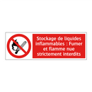 Stockage de liquides inflammables : Fumer et flamme nue strictement interdits
