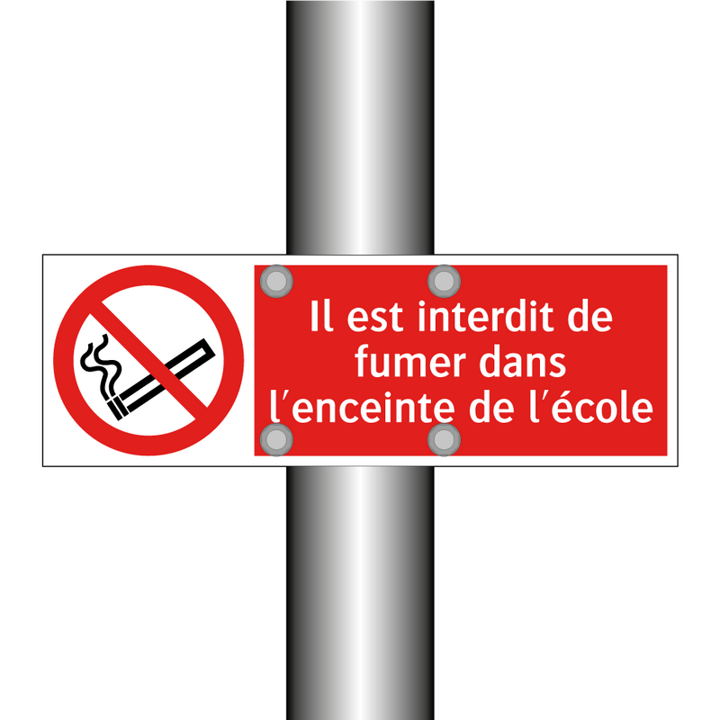 Il est interdit de fumer dans l'enceinte de l'école