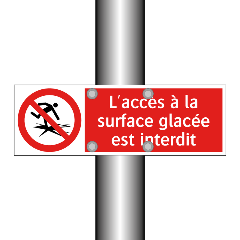 L'accès à la surface glacée est interdit