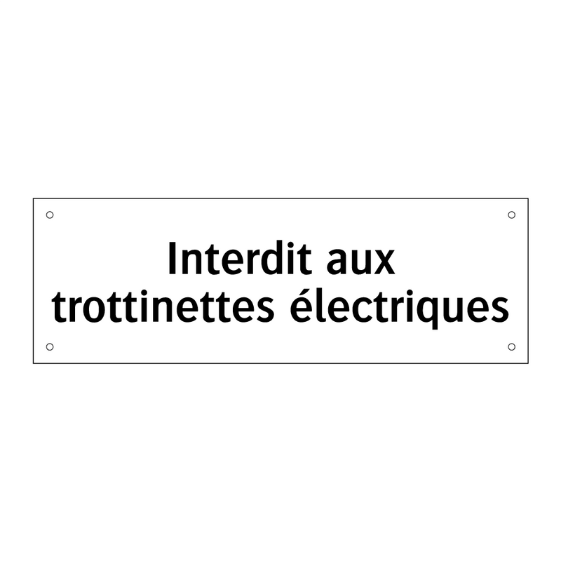 Interdit aux trottinettes électriques