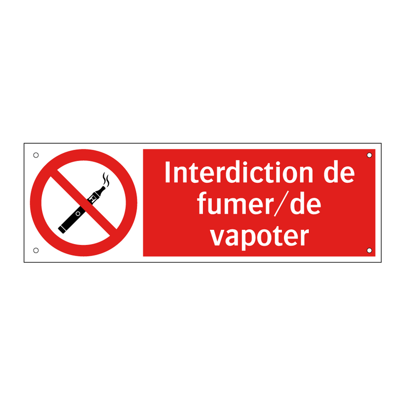 Interdiction de fumer/de vapoter