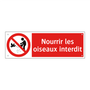 Nourrir les oiseaux interdit