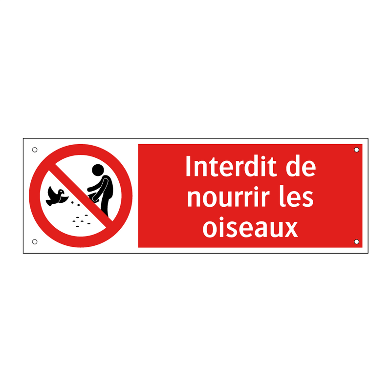 Interdit de nourrir les oiseaux