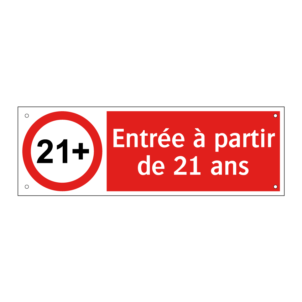 Entrée à partir de 21 ans
