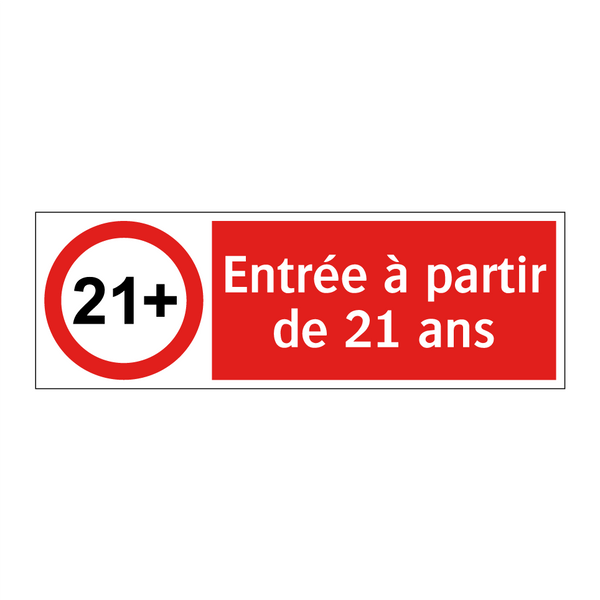 Entrée à partir de 21 ans