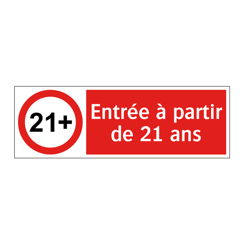 Entrée à partir de 21 ans