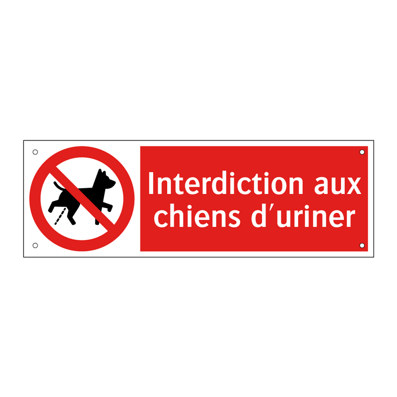 Interdiction aux chiens d'uriner
