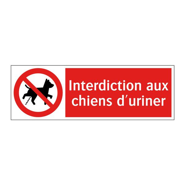 Interdiction aux chiens d'uriner