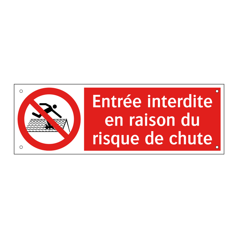 Entrée interdite en raison du risque de chute