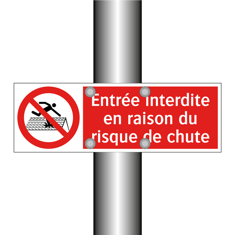 Entrée interdite en raison du risque de chute