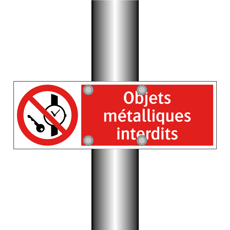 Objets métalliques interdits