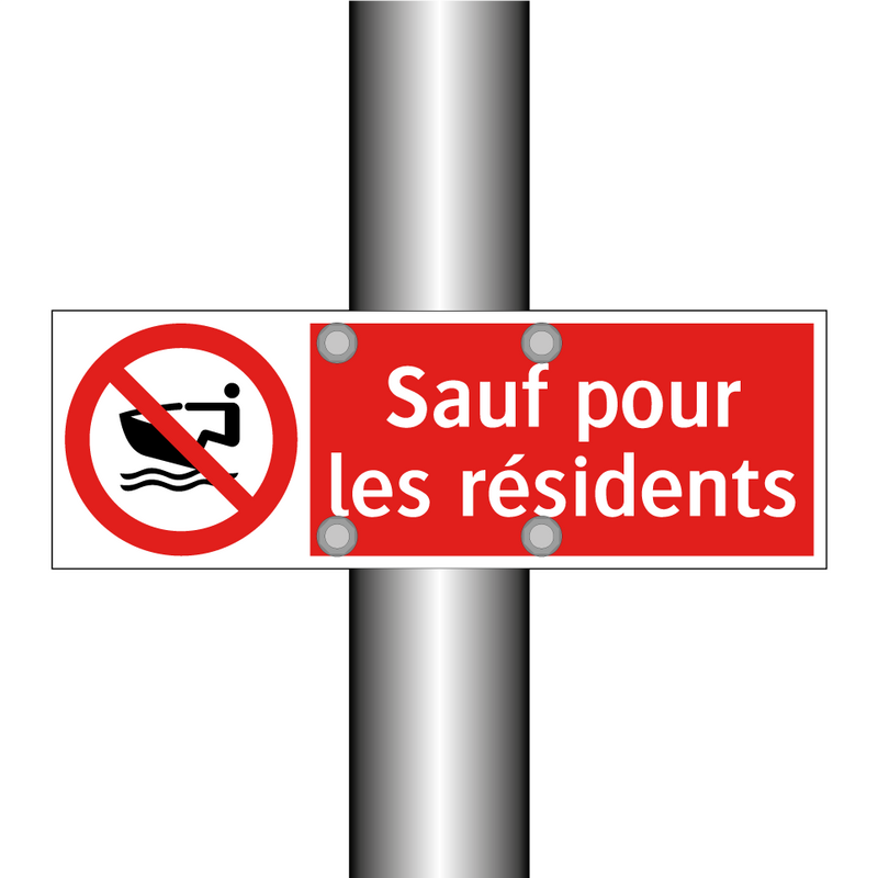 Sauf pour les résidents