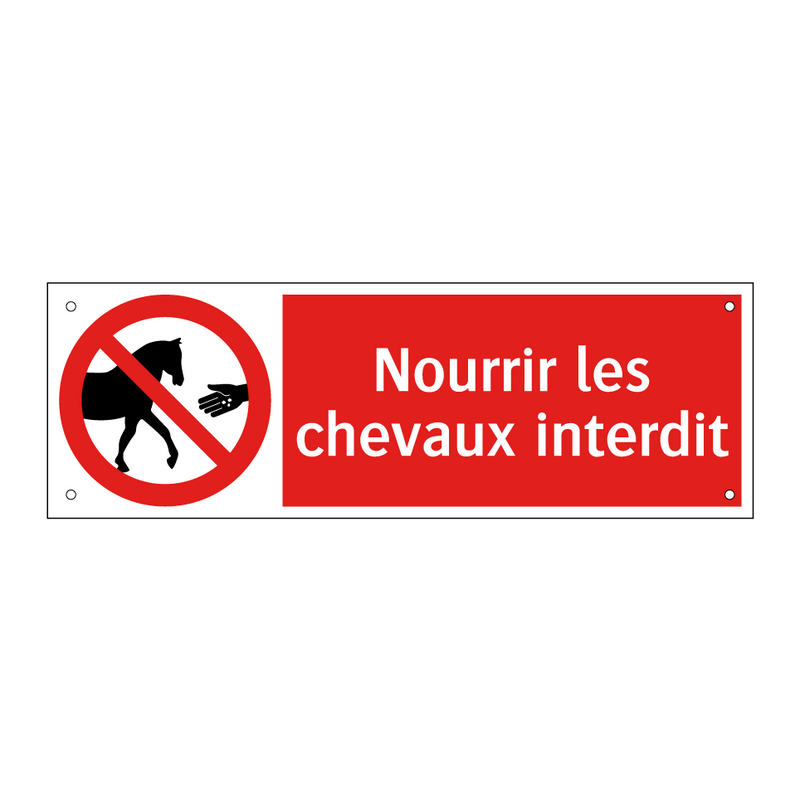 Nourrir les chevaux interdit