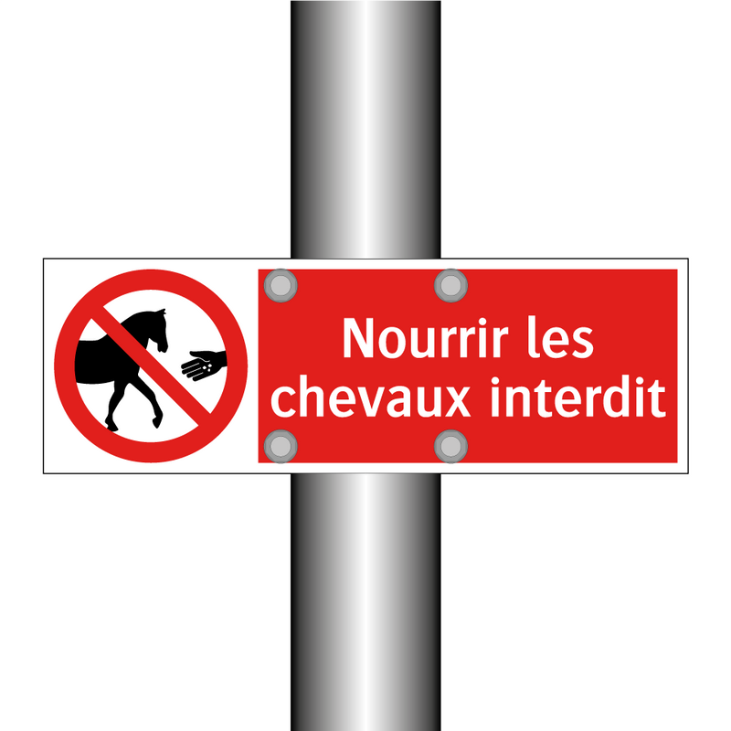 Nourrir les chevaux interdit