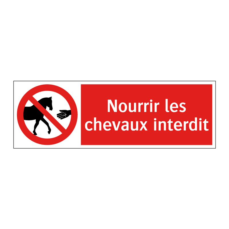 Nourrir les chevaux interdit