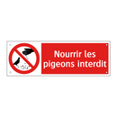 Nourrir les pigeons interdit