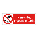 Nourrir les pigeons interdit