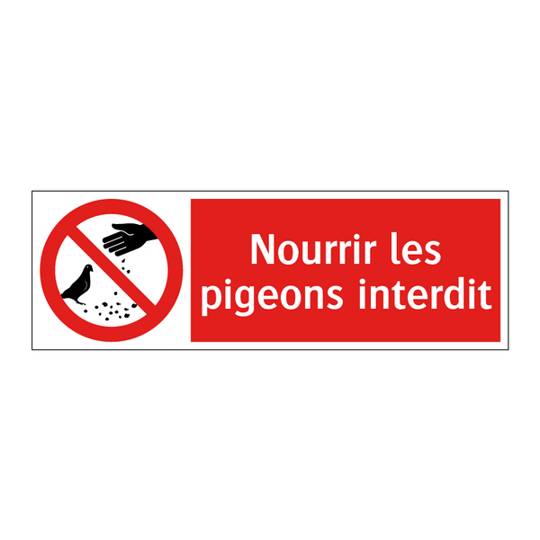 Nourrir les pigeons interdit