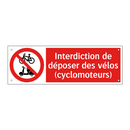 Interdiction de déposer des vélos (cyclomoteurs)
