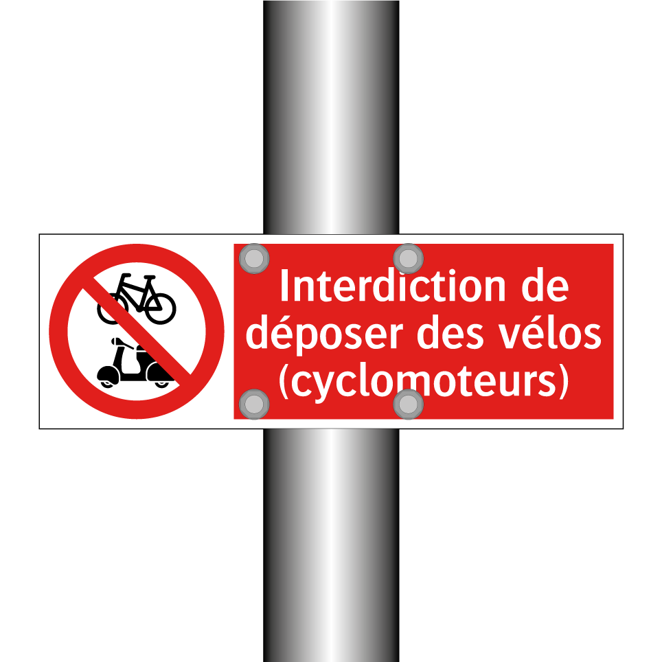 Interdiction de déposer des vélos (cyclomoteurs)