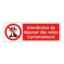 Interdiction de déposer des vélos (cyclomoteurs)
