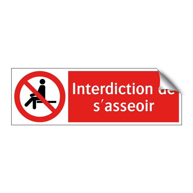 Interdiction de s'asseoir