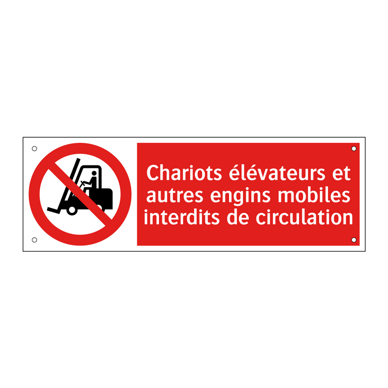 Chariots élévateurs et autres engins mobiles interdits de circulation