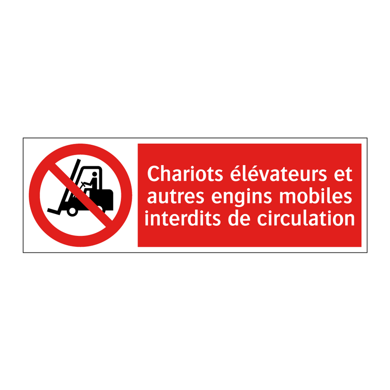Chariots élévateurs et autres engins mobiles interdits de circulation