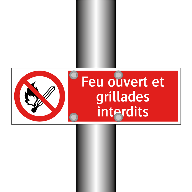 Feu ouvert et grillades interdits